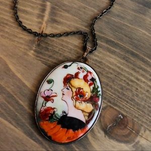 Vintage THELMA SKELTON Ceramic Necklace